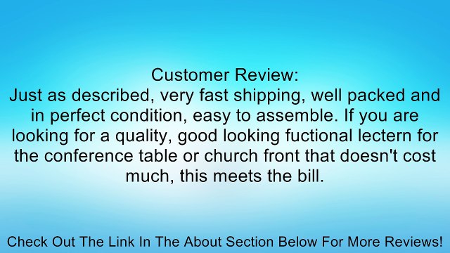 Oklahoma Sound 22-MY Table Top Lectern, 23-3/4 Width x 13-3/4 Height x 19-7/8 Depth, Mahogany Review