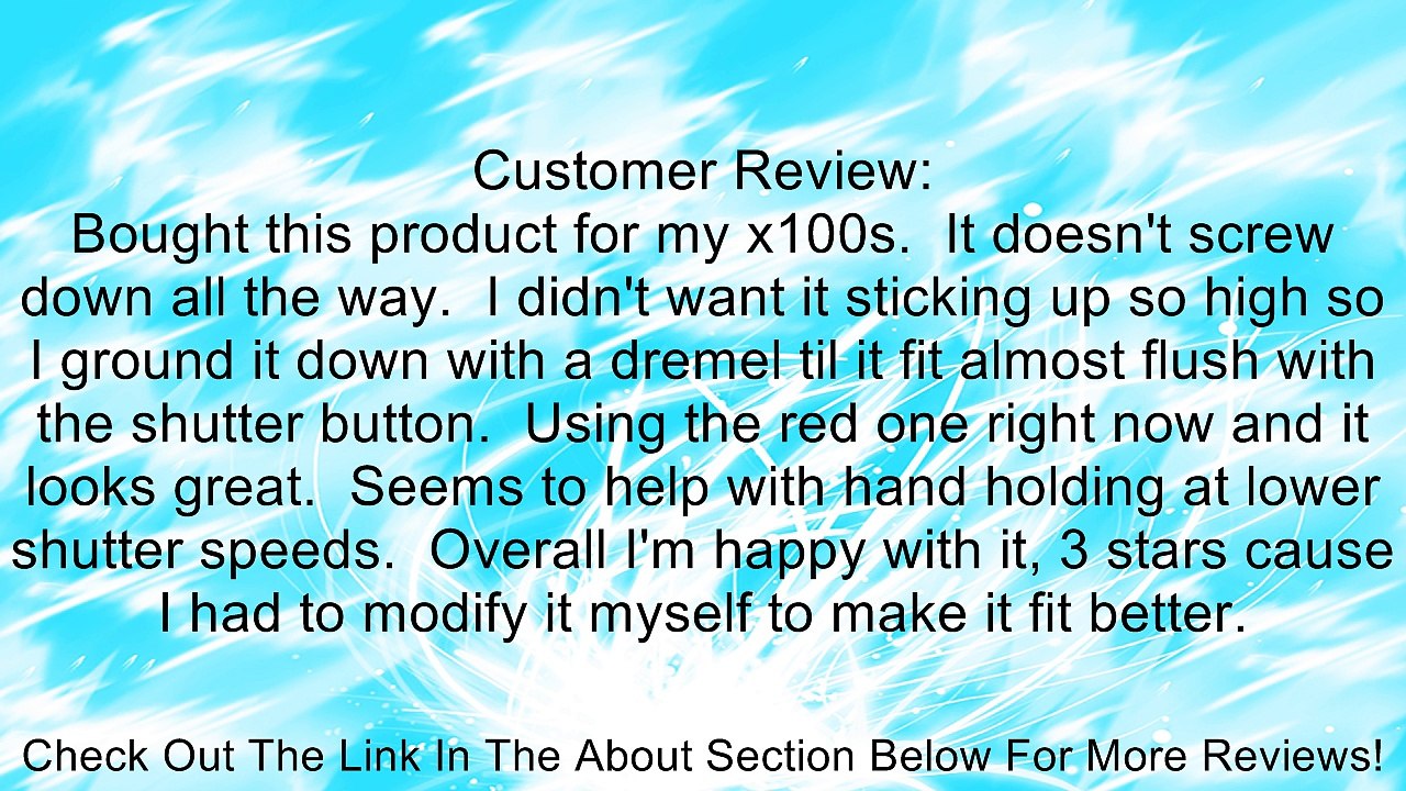 Gariz Metal XA-SB2 Camera Screw Type Soft Button for X-PRO1 X100 X10 LEICA CONTAX, Black and Red Review