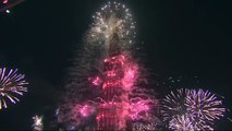 Dubai New Yaer Celebration Video of the Downtown Dubai New Year's Eve Fireworks 2015