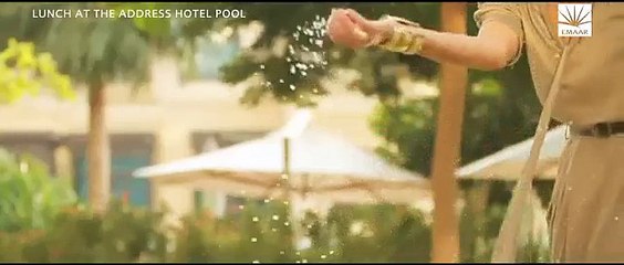 Lunch at The Address Hotel pool, Downtown Dubai 2015