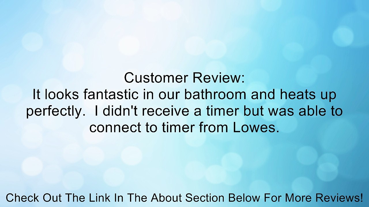 Amba/Jeeves DCB-20 Curved Electric 53" Towel Warmer Brushed Nickel Review