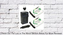 Wasabi Power Battery (2-Pack) and Charger for Sony NP-BX1, NP-BX1/M8 and Sony Cyber-shot DSC-HX50V, 