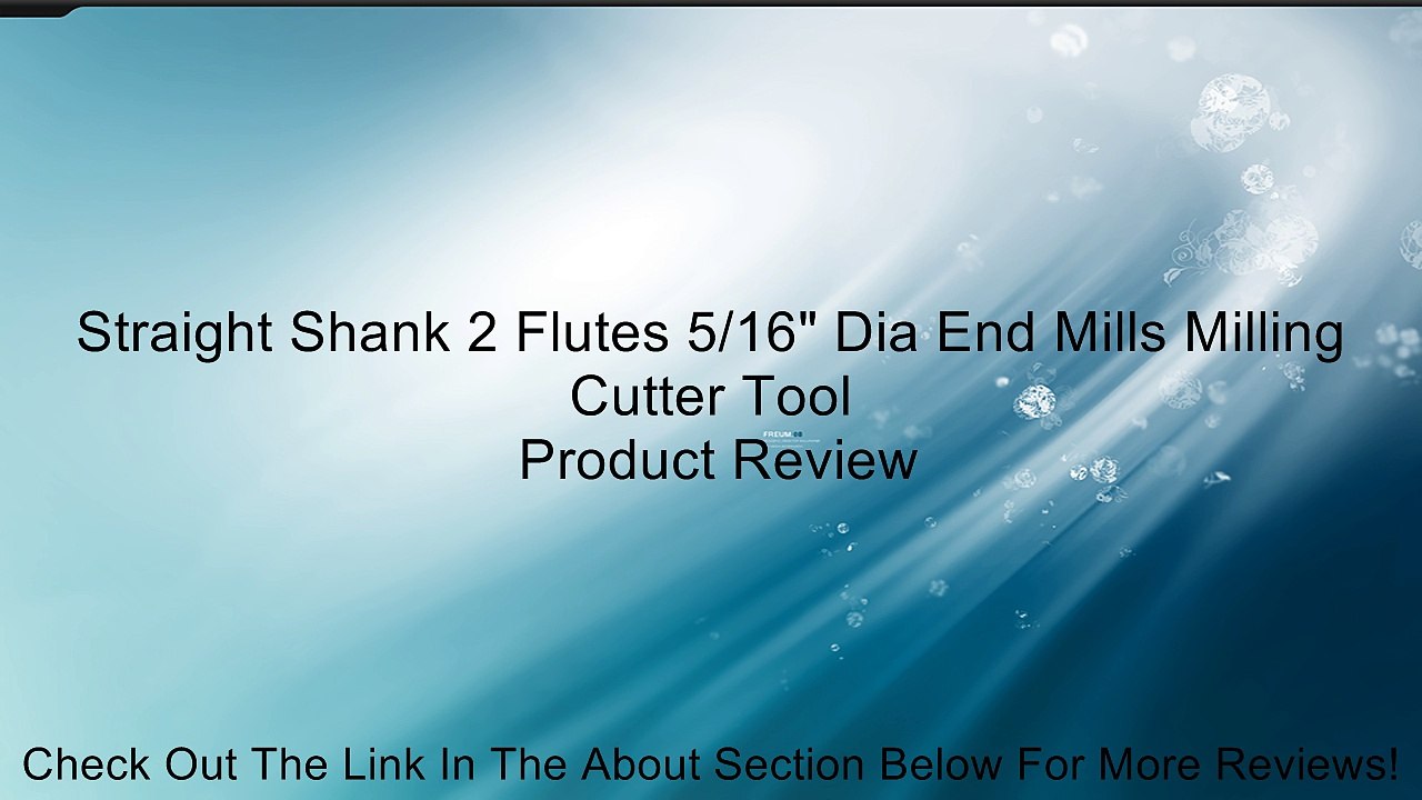 Straight Shank 2 Flutes 5/16" Dia End Mills Milling Cutter Tool Review