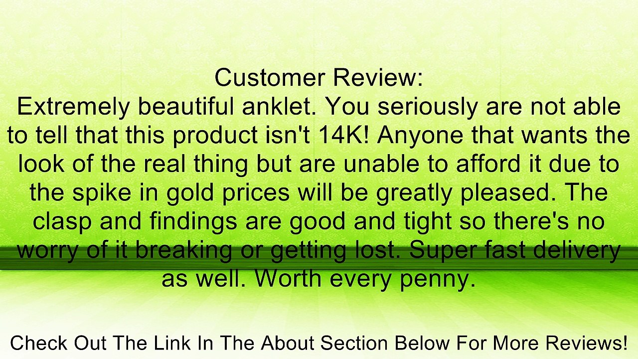 White And Yellow Triple Bead Chain Anklet In Sterling Silver (9, 10 And 11 Length Inches) Review