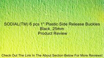 SODIAL(TM) 6 pcs 1'' Plastic Side Release Buckles Black, 25mm Review