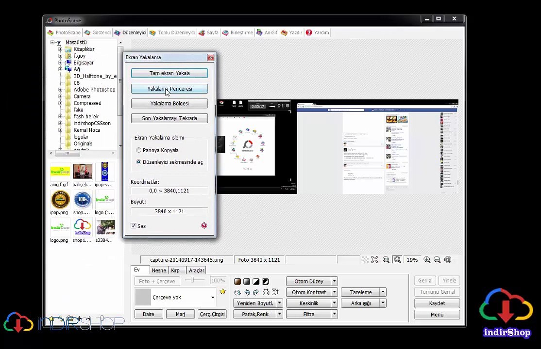 Photoscape ile ekran görüntüsü çekme