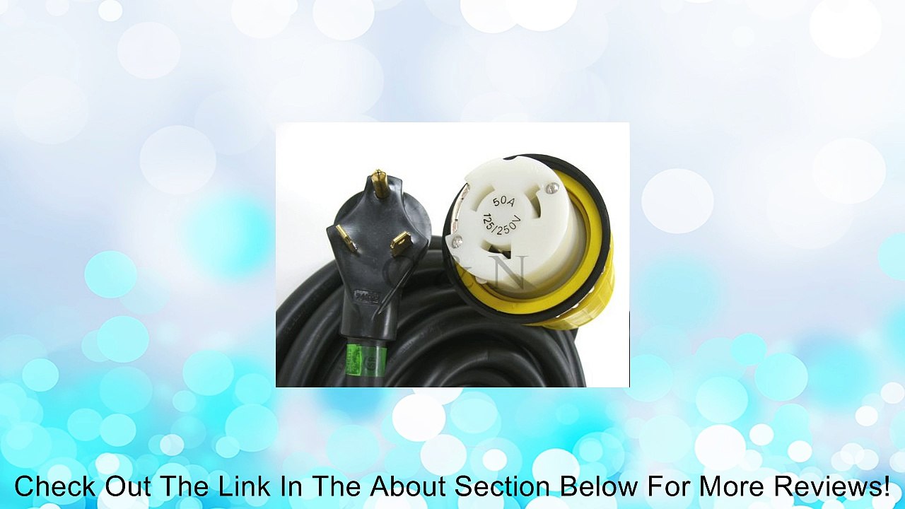 RV Power Cord 50 foot 30 amp to 50 amp Adapter with Marinco Connector SS2-50R Review