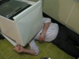 Drunk guy put his head in Oven! Ridiculous FAIL!