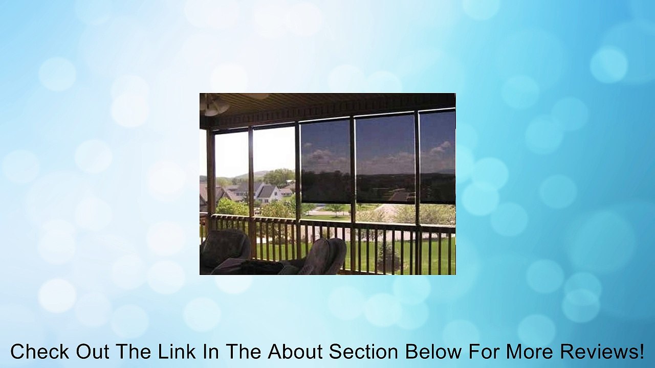 DALIX Phifer Suntex Outdoor Roller Shade Exterior Roll-Up Sun Shade for Patio and Outdoor Ready Made 72" x 72" (6 feet x 6 feet) in Black Review