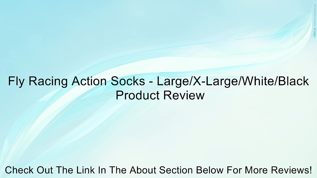 Fly Racing Action Socks - Large/X-Large/White/Black Review