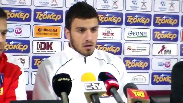 9η ΑΕΛ-Φωκικός 1-0 Γκούρτσας δηλώσεις Press room 2014-15