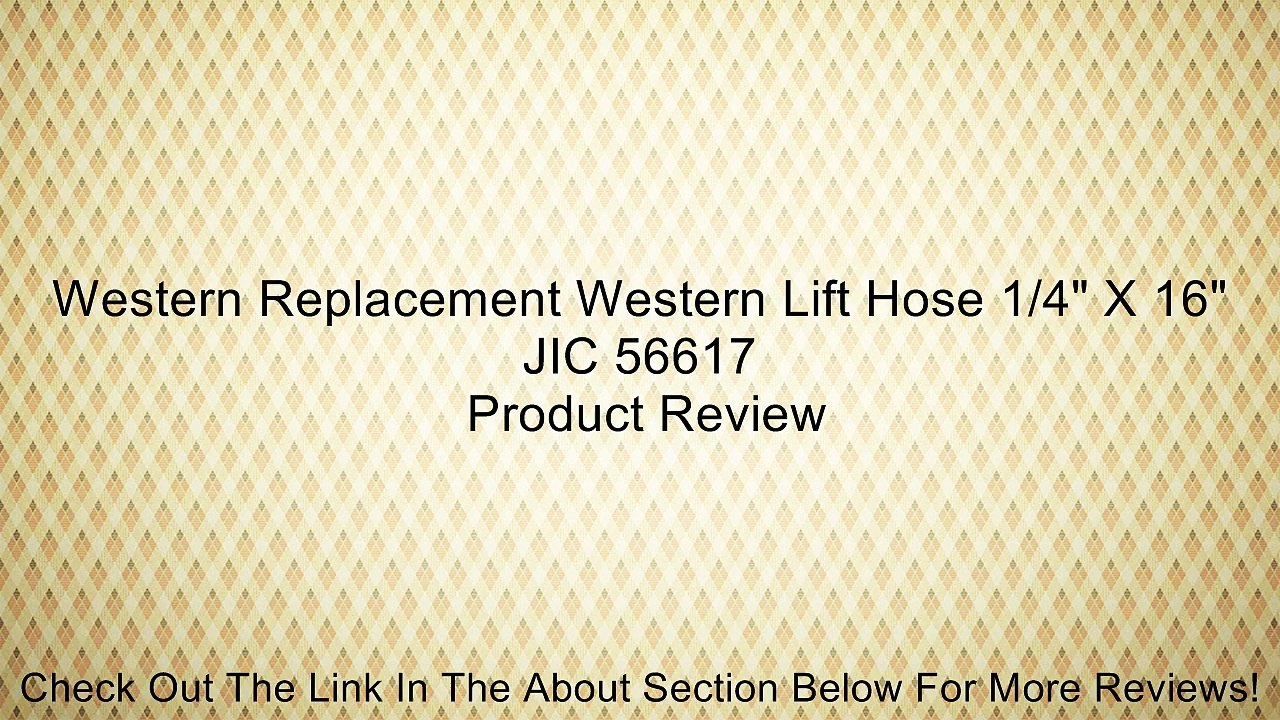 Western Replacement Western Lift Hose 1/4" X 16" JIC 56617 Review