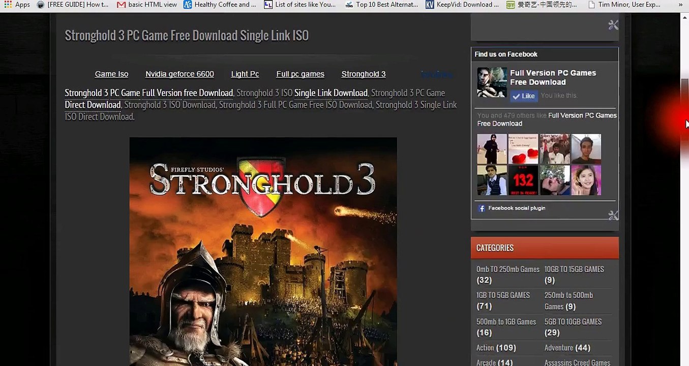 Stronghold 3 PC Game Free Download Direct Single