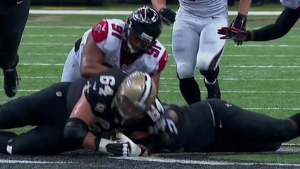 Lowery strip-sacks Brees for loss of 18 yards