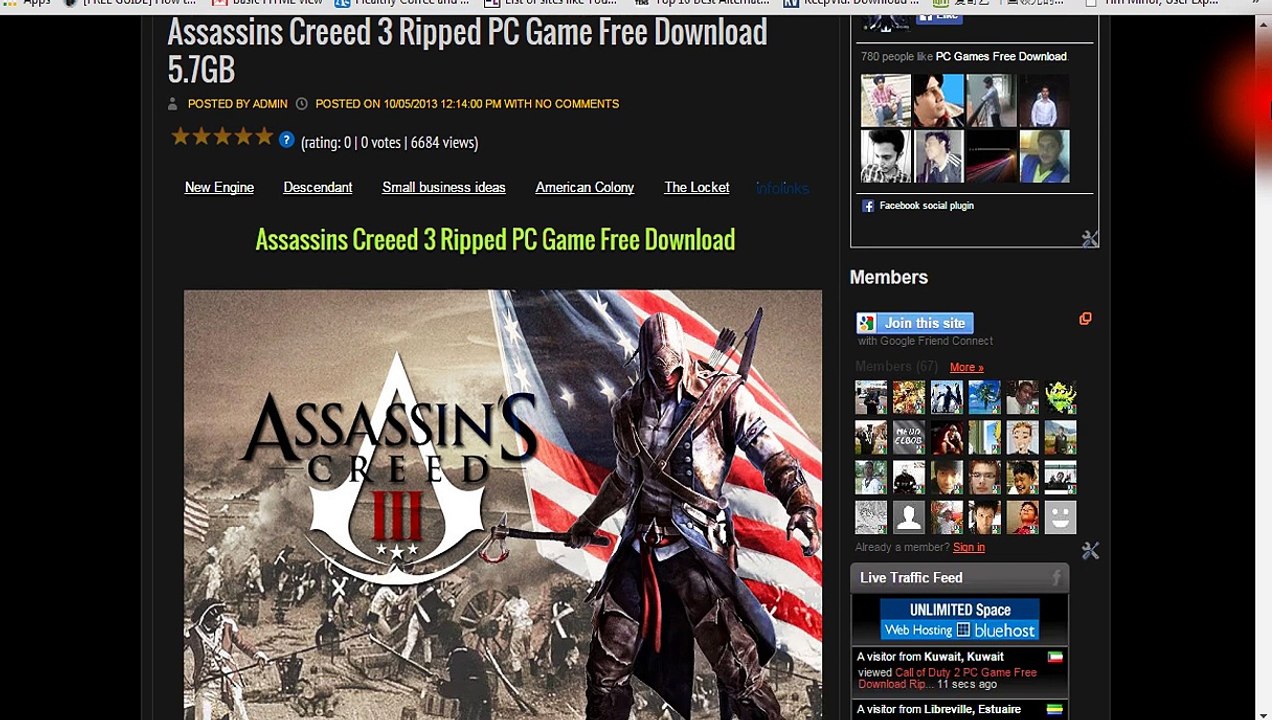 Assassins Creed 3 PC Game Free Download Direct