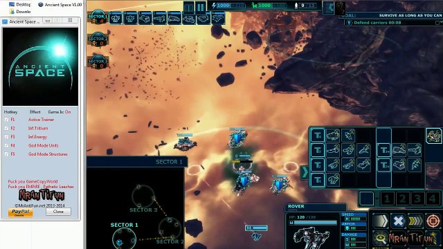 [FR-EN] Code Triche Ancient Space PC