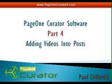 PageOne Curator Software Demo - Adding Video Into Blog Posts - part 4 mediaplb