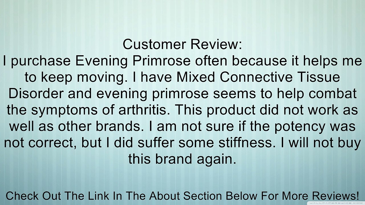 Evening Primrose Supplement 1000 mg, 30 Softgels - Endorsed by Dr. Ray Sahelian, M.D Review