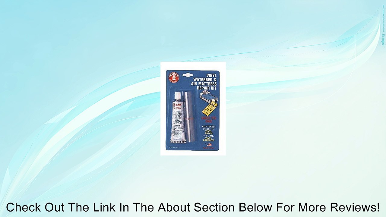 Vinyl Waterbed & Air Mattress Repair Kit Review