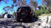 Jeep Wrangler JK on the beach, 4x4 and camping