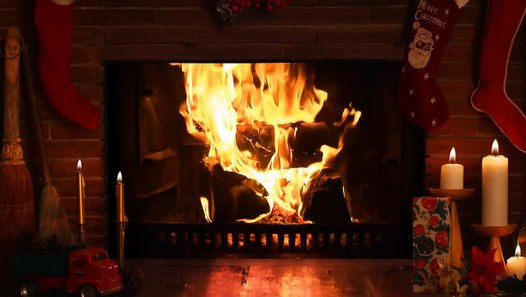 4 Hours long! Perfect Christmas Fireplace Full HD 1080p with perfect crackling sound - video