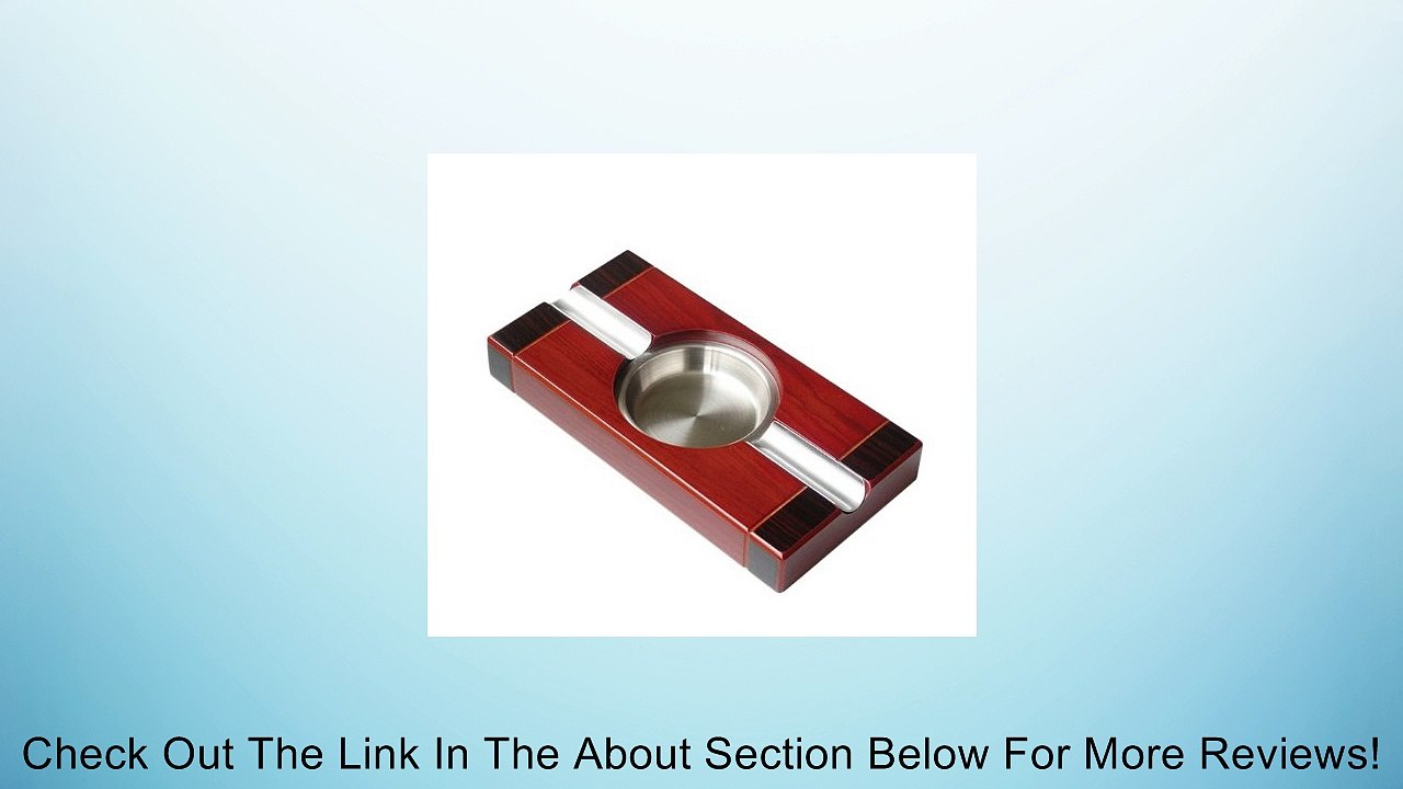 Two Tone 2 Cigar Ashtray High Gloss Cherry Finish Review