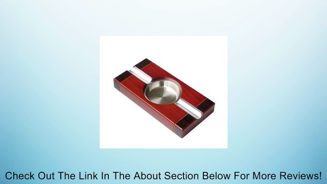 Two Tone 2 Cigar Ashtray High Gloss Cherry Finish Review