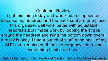 Bell 22-1-33812-8 Seat Back Organizer Review