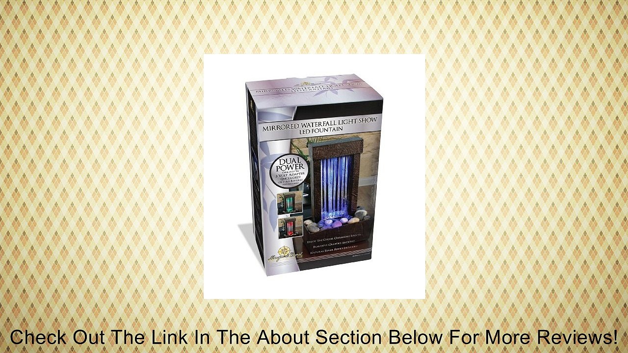 Mirrored Waterfall Light Show LED Fountain Review