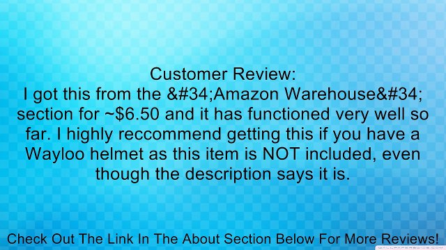 Wayloo Snell/DOT Approved Helmet Visor for Wayloo Helmets (Smoke) Review
