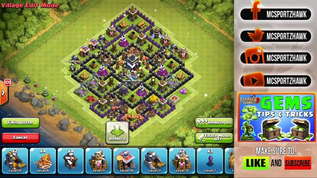 Clash of Clans - DEFENSE STRATEGY - Townhall Level 9 Trophy Base Layout (TH9 Defensive Strategies)
