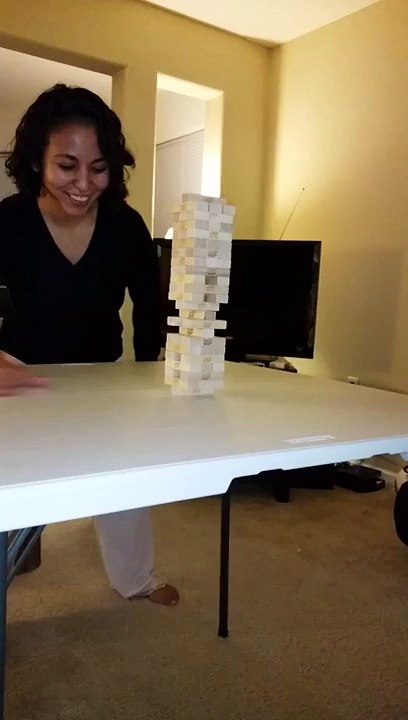 Incredible jenga move