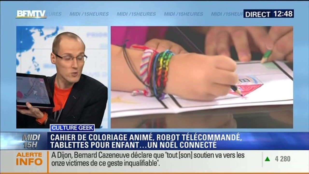 Culture Geek: Cahier de coloriage animé, robot télécommandé, tablette pour enfant, pour un noël connecté - 22/12