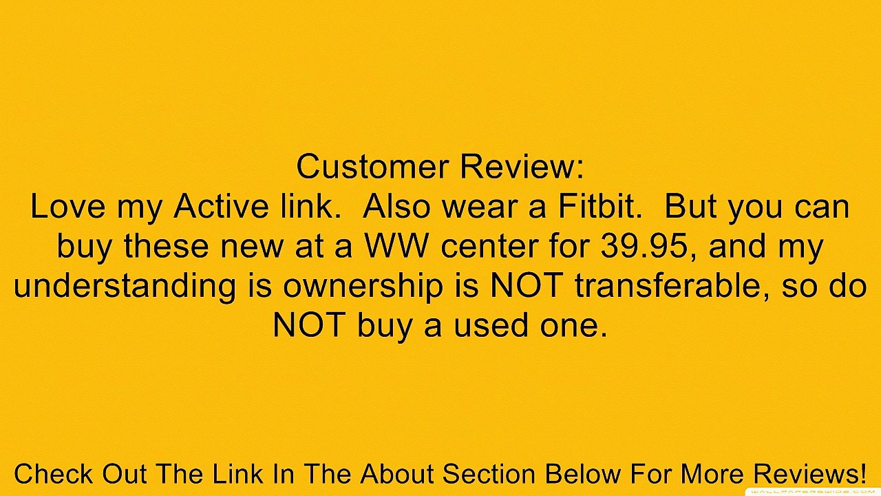 Weight Watchers Activelink Activity Monitor Brand New Review