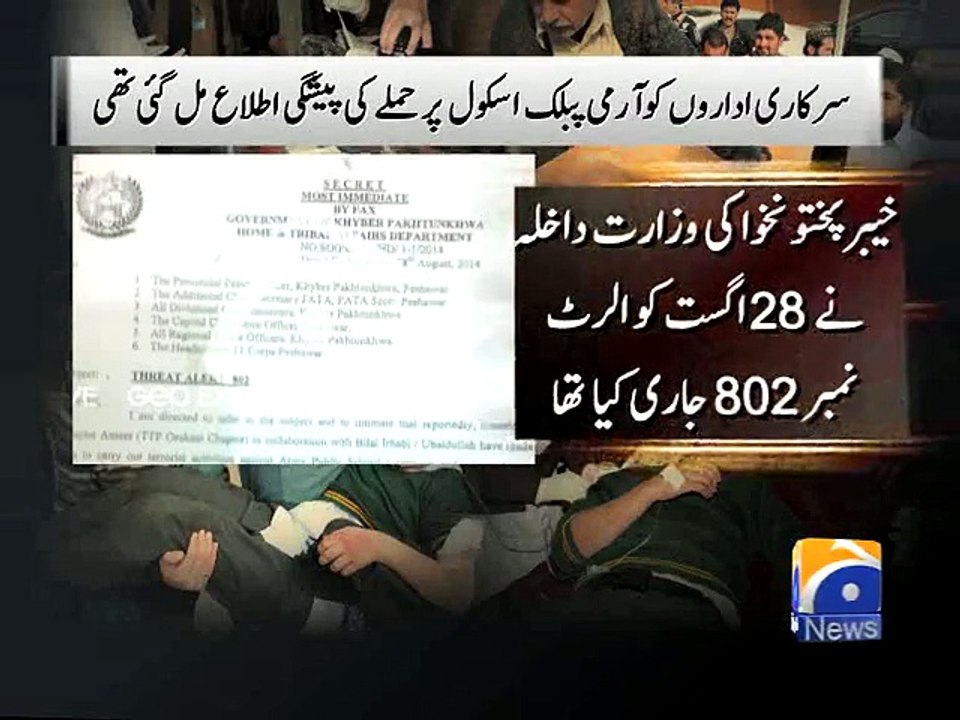 Peshawar Attack Alert