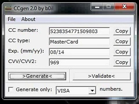 TUTO _ Generateur de carte Bancaire Telecharger Avril 2014 _ 100% MARCHE