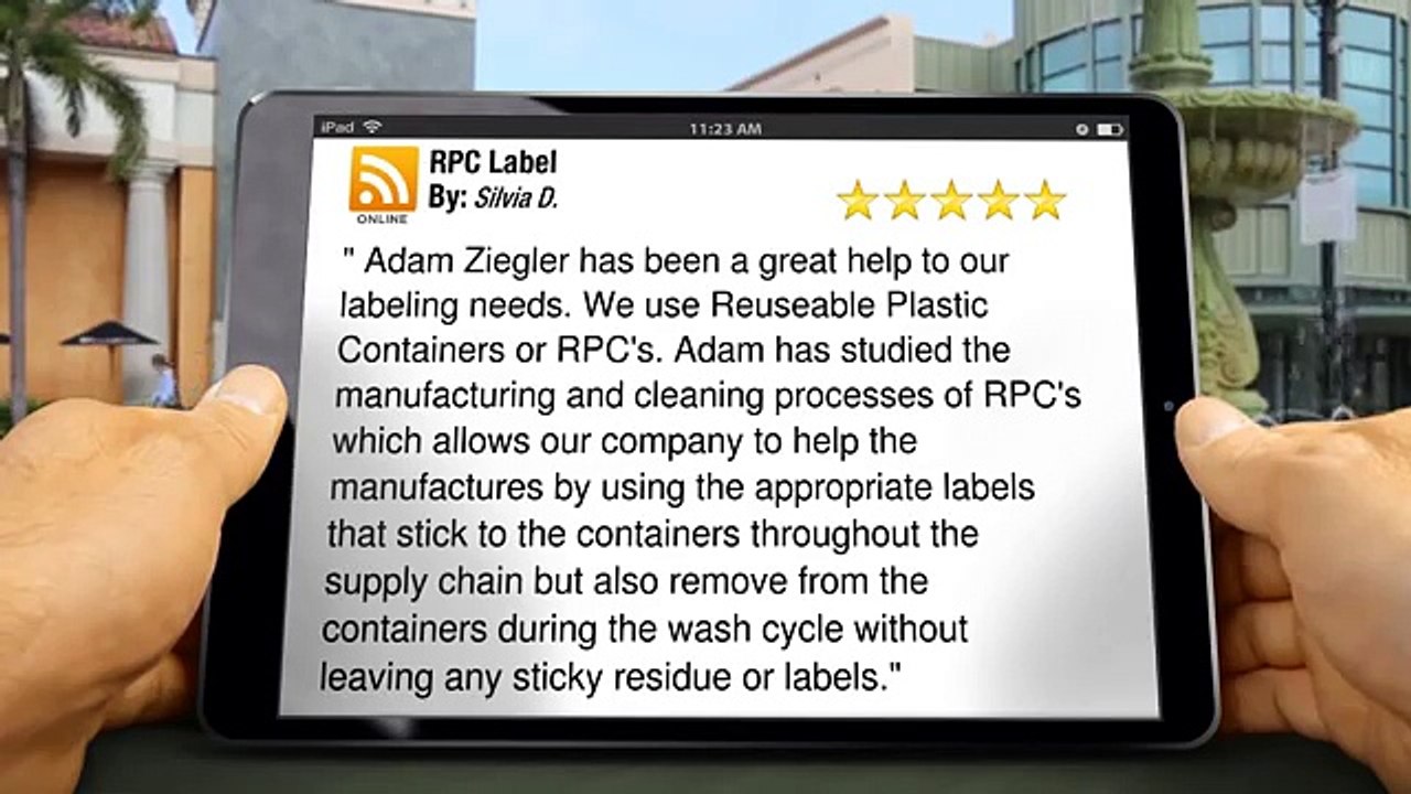 RPC Label Perfect 5 Star Review by Silvia D. (custom business labels)