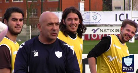 Entraînement avec Ronan O'Gara et Laurent Travers grâce à Assystem