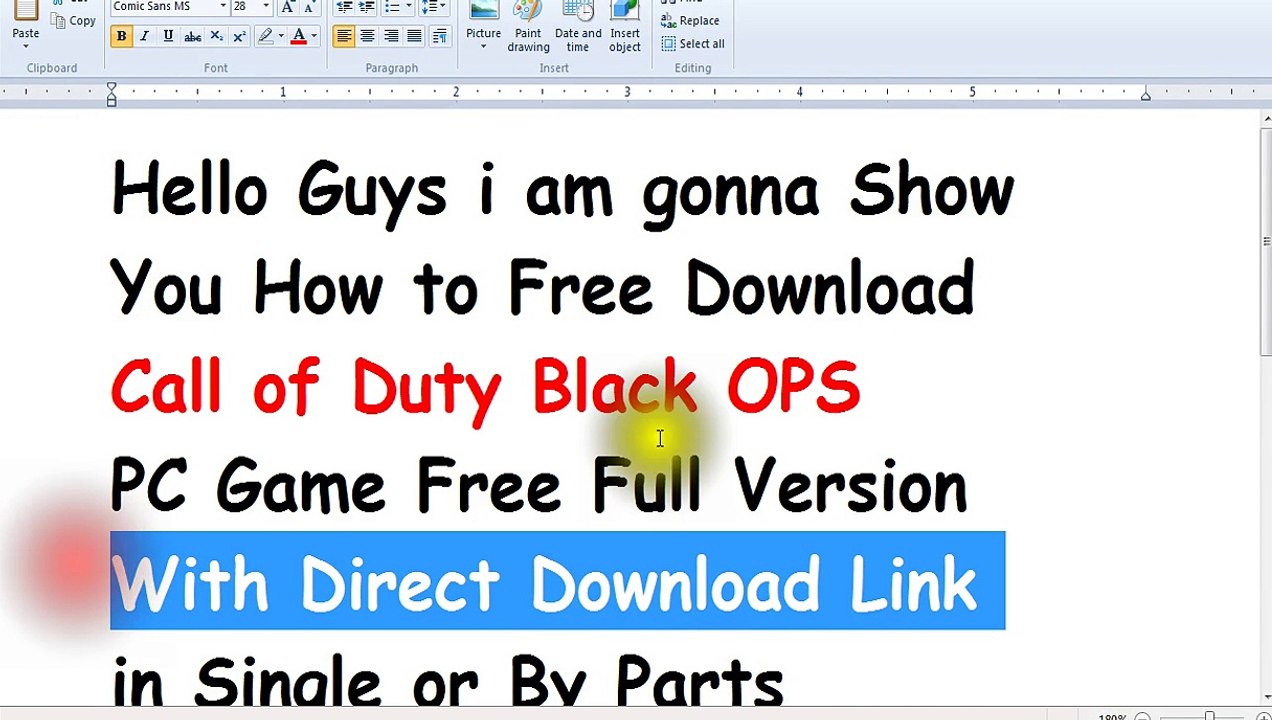 Call of Duty Black OPS PC Game Free Download Full