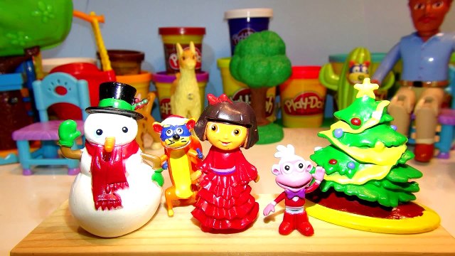 Dora The Explorer Christmas Special 9 Surprise Eggs Opening with Swiper Boots and More