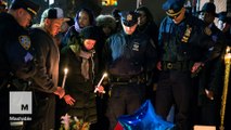 Emotional scenes in New York as police mourn two of their own