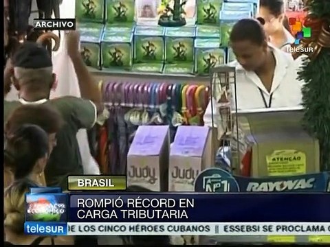 Brasil: carga tributaria alcanzó 35.95% del PIB en 2013
