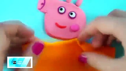 peppa pig play doh how to make mummy pig toy of pladough video for children
