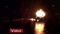 Polis Aracına Molotoflu Saldırı