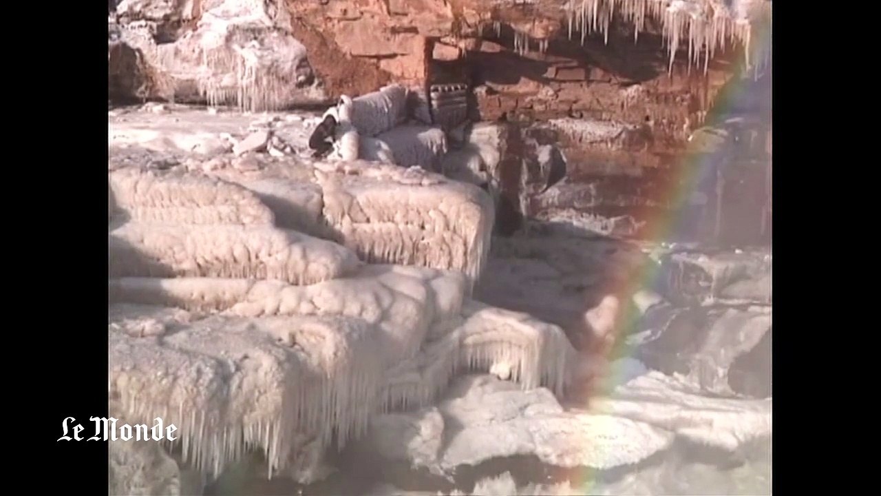 Sur les chutes gelées du fleuve Huang He