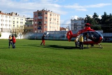 Antrenman Sırasında Sahaya Hava Ambulansı İndi