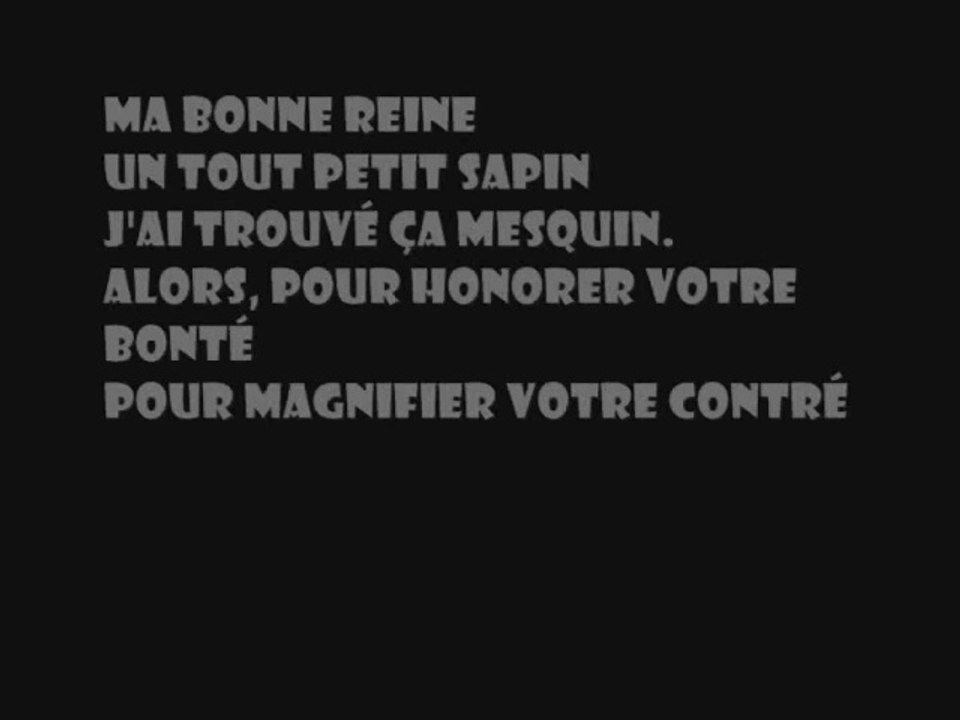 Un sapin pour ma reine