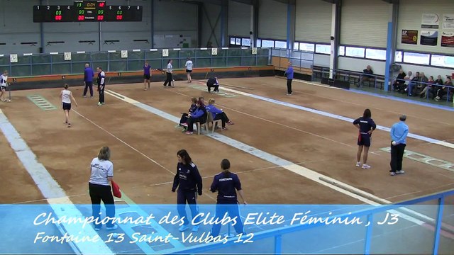 Troisième tour, tir progressif, Fontaine contre Saint-Vulbas, Sport Boules, J3 Elite Féminine 2014 2015