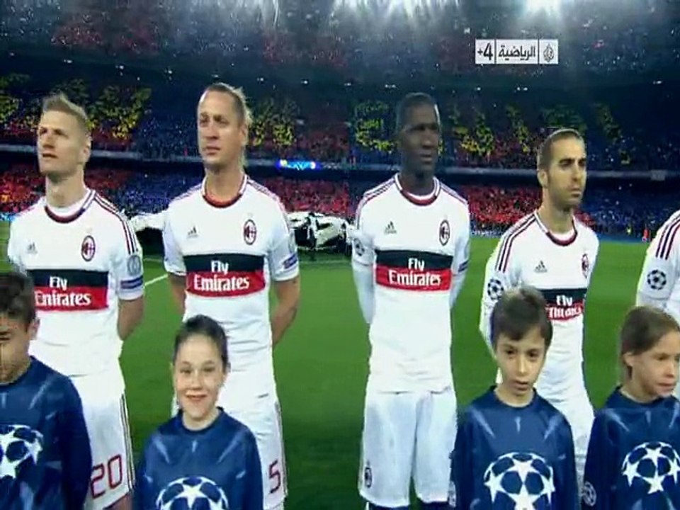 برشلونة 4-0 ميلان الشوط الاول