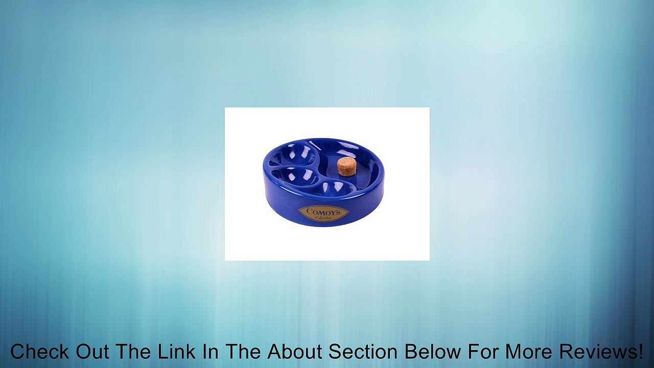 8 "Comoy's Blue Ceramic 3 Pipe Cigar Ashtray with Cork Knocker Review